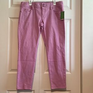 LILLY PULITZER Worth Skinny Mini Jeans in Pink Lilac, NWT